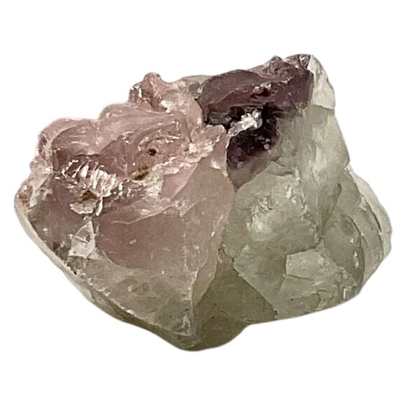 Clear Amethyst Pink Tipped Art Glass Cullet Glowing Manganese Slag Glass #5GL35 - Picture 4 of 8